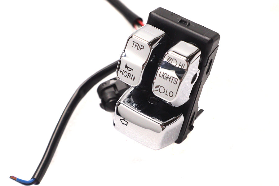 V-Twin 78591 Chrome Left Side Handlebar Control Module, SKU 32-1648