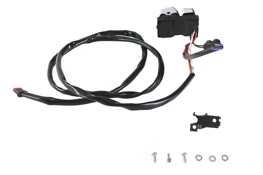 V-Twin 78591 Chrome Left Side Handlebar Control Module, SKU 32-1648