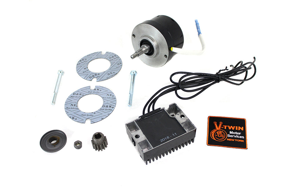 V-Twin 32-1671 black 12-volt alternator generator conversion kit components