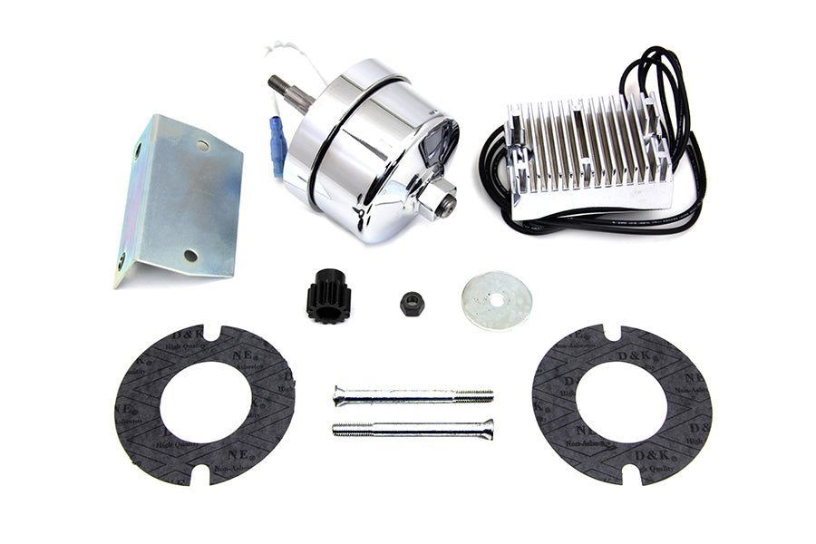 V-Twin 32-1675 chrome 12-volt alternator generator conversion kit, product view