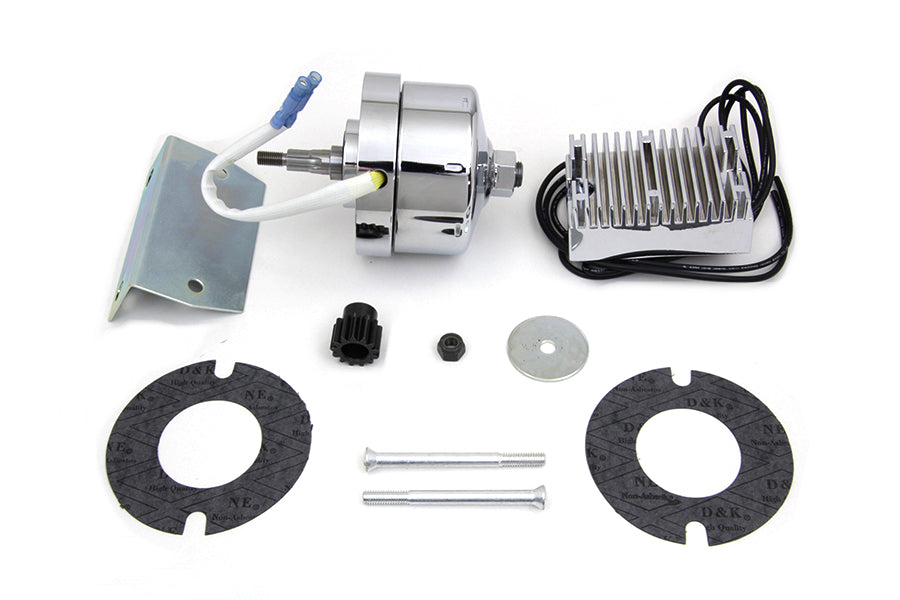 V-Twin chrome 12-volt alternator generator conversion kit, model 32-1675