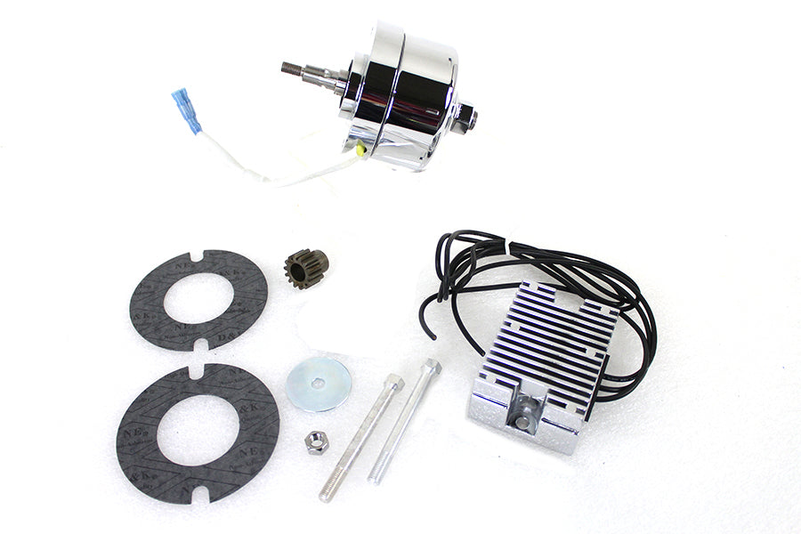 V-Twin 32-1676 chrome 12 volt alternator generator conversion kit】【。】【”】【
