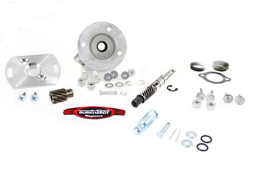 Volt Tech 32-1678 Magneto Base Drive Assembly electrical component, view of black metal housing and mounting base