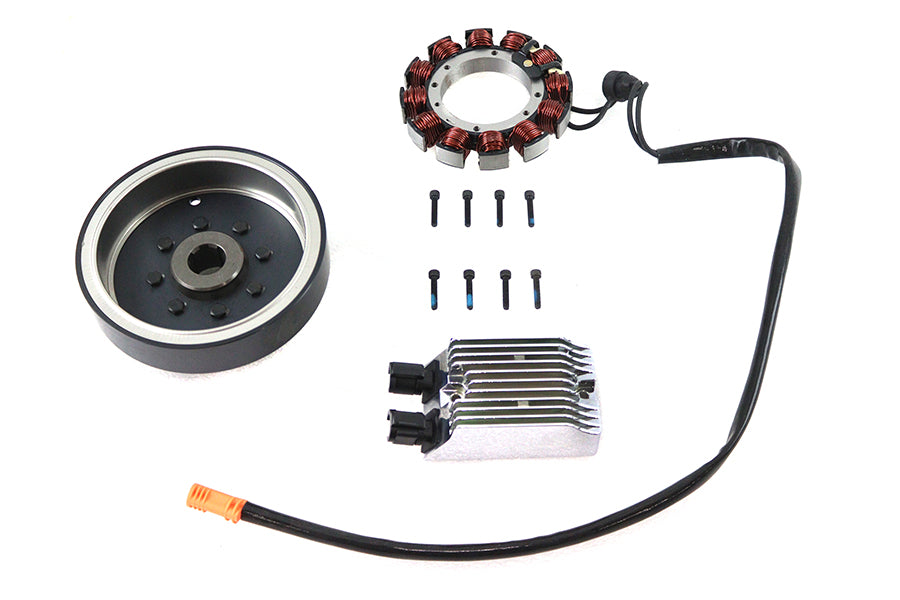 Volt Tech 32 Amp alternator charging system kit, model 32-1712, electrical components displayed