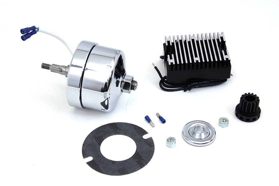 Volt Tech Chrome 12 Volt Alternator Generator Conversion Kit, SKU 32-1781