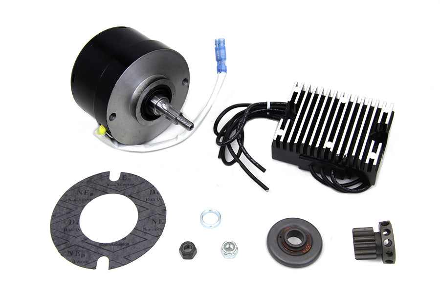 Volt Tech 32-1785 Black 12 Volt Alternator Generator Conversion Kit for Harley-Davidson VL and U
