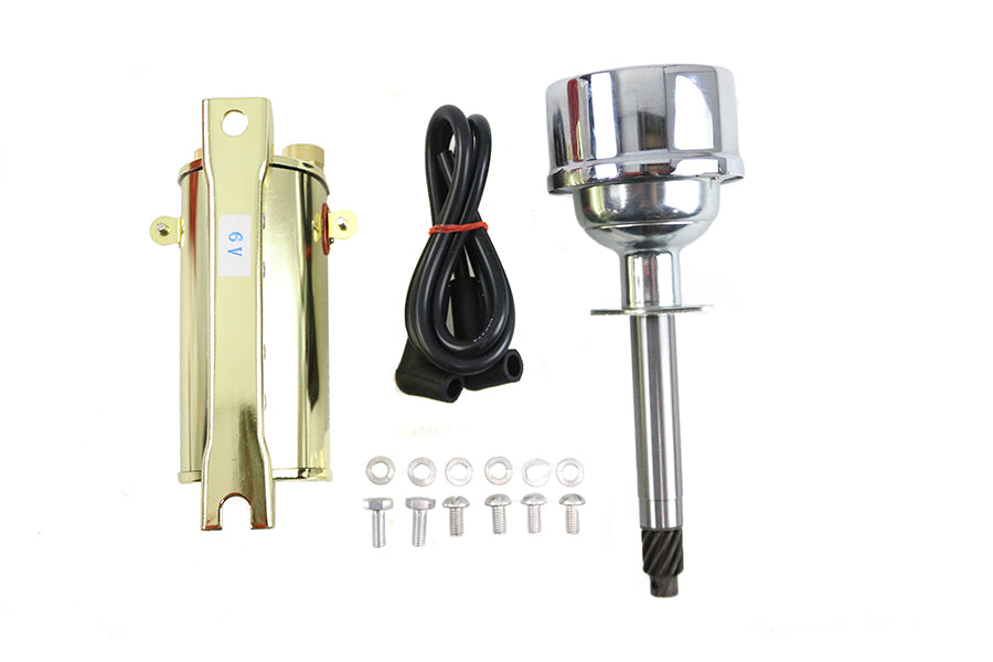 V-Twin Panhead 6 Volt Brass Coil Kit 32-1896 for motorcycle electrical systems