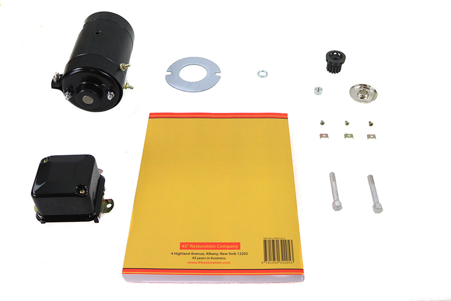 V-Twin 32-1937 black 45 W/G 6-volt generator kit for motorcycle electrical systems