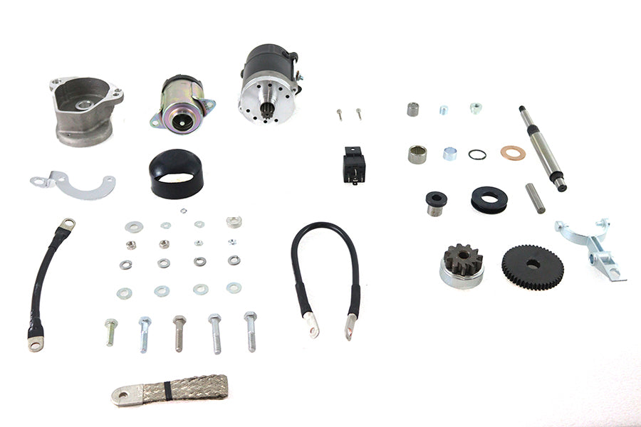 V-Twin FXR electric starter kit, model 32-3602, with starter motor and mounting components