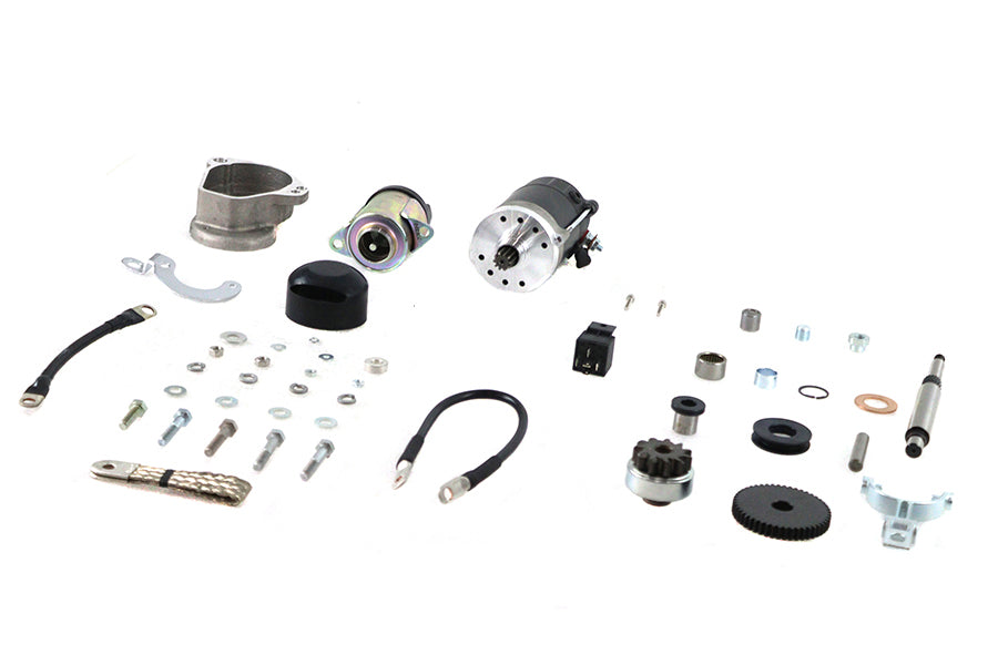 V-Twin FXR Electric Starter Kit 32-3602 with starter motor and electrical components
