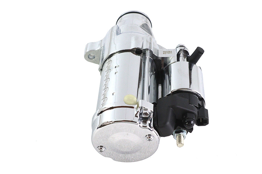 V-Twin SND12D075-C replacement starter motor, 1.6kW chrome finish