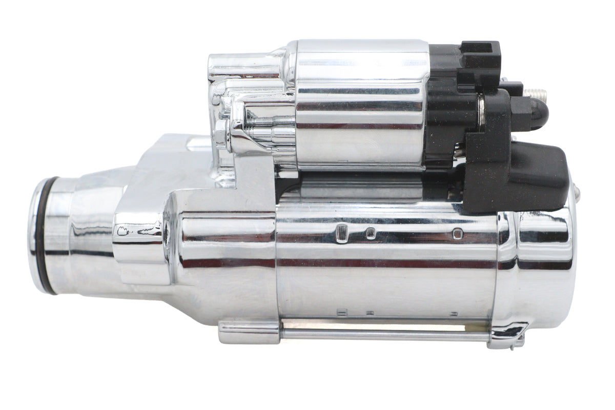 V-Twin SND12E111-C replacement starter motor, 1.8kW chrome electrical component