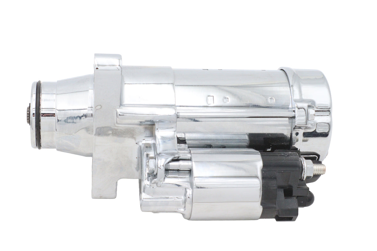 V-Twin SND12E111-C replacement starter motor, 1.8kW chrome electrical component
