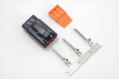 Namz MDP-3B Deutsch wiring socket housing kit, 3-position electrical connector black housing