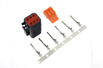 Namz MDP-6B Deutsch wiring socket housing kit, 6-position electrical connector