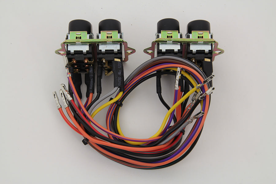 Volt Tech 32-7014 Rocker Style LED Fairing Switch Kit, Black