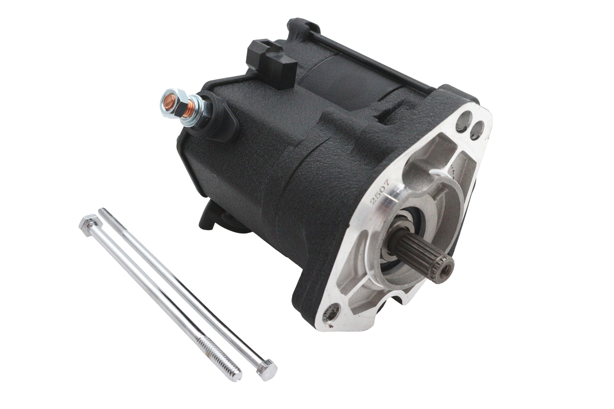Ultima 70-223 Thunder Fire 1.4KW Angled Post Starter Motor, Wrinkle Black