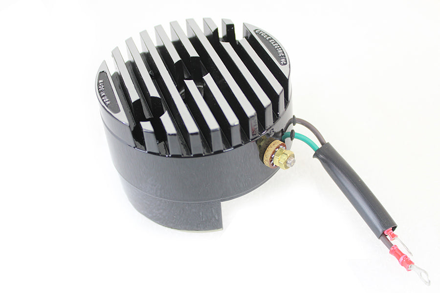 Cycle Electric CE-540 black 12-volt regulator end cover for electrical components