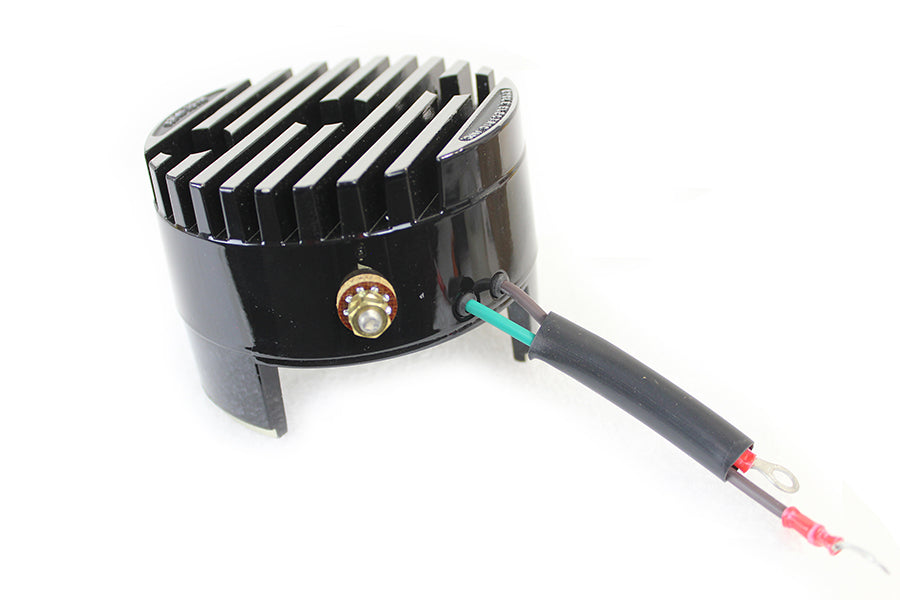 Cycle Electric CE-540 black 12-volt regulator end cover for electrical systems