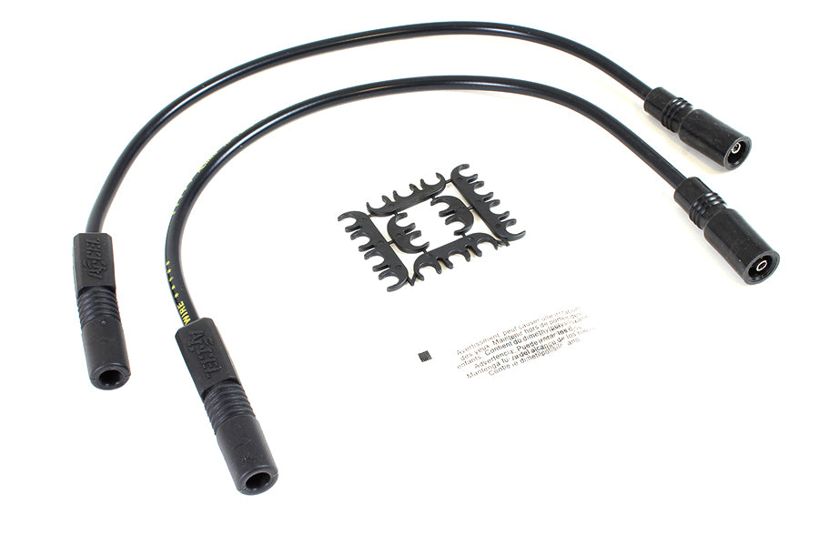 Accel 8mm stainless steel spiral core ignition wire set in black, model 171098-K