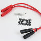 Accel 8mm stainless steel spiral core ignition wire set in red, model 171098-R