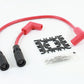 Accel 8mm red spiral core ignition wire set with stainless steel terminals, model 171100-R
