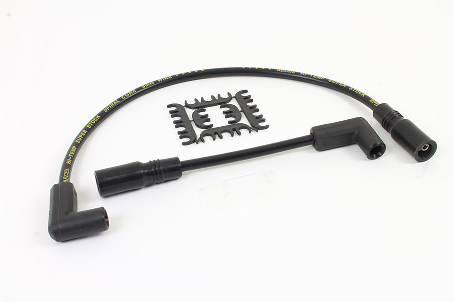 Accel 171097-K 8mm black stainless steel spiral core ignition wire set