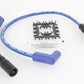 Accel 8mm stainless steel spiral core ignition wire set in blue, model 171097-B