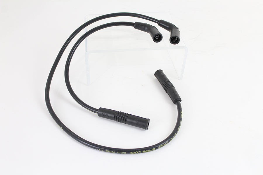 Accel 8mm black stainless steel spiral core ignition wire set, 171111K