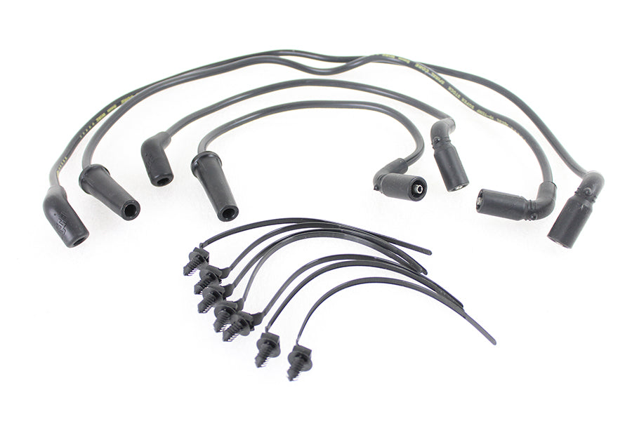 Accel 8mm black spiral core ignition wire set, stainless steel, model 171116-K