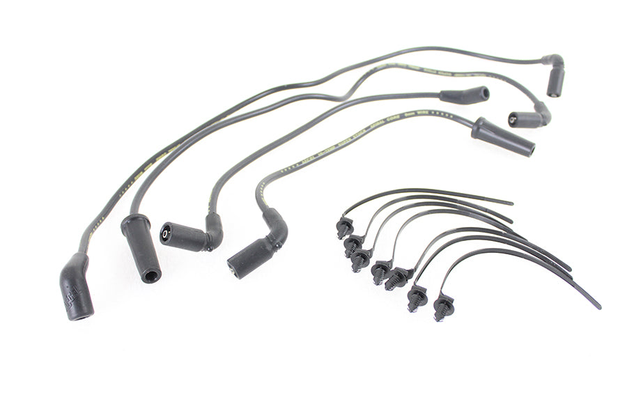 Accel 8mm stainless steel spiral core ignition wire set in black, model 171116-K