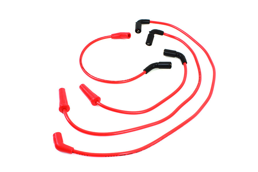Accel 171116-R red 8mm stainless steel spiral core ignition wire set	gbc
