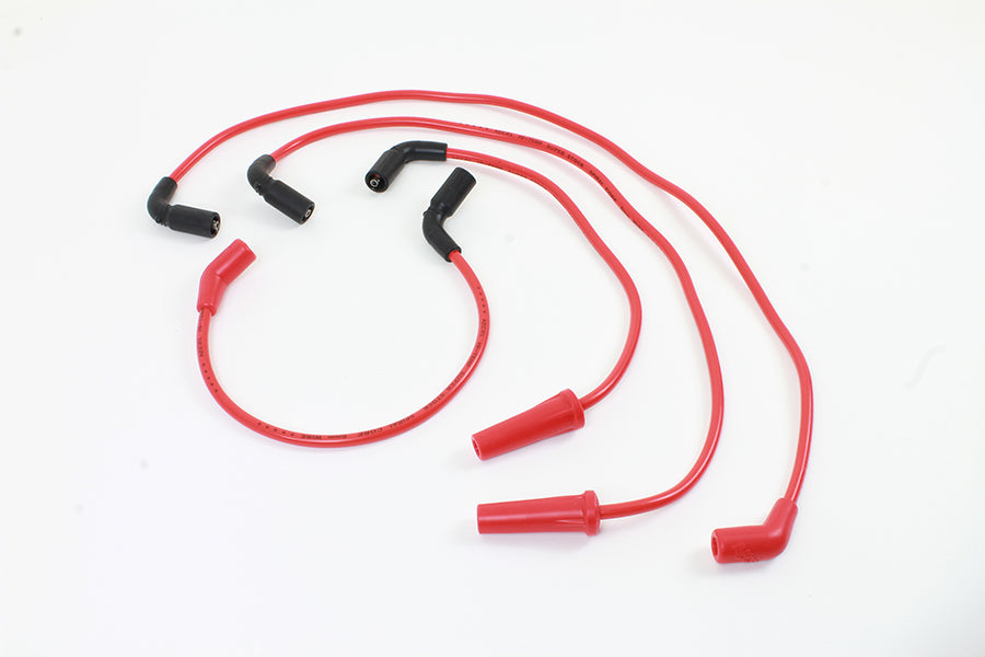 Accel 171116-R 8mm red stainless steel spiral core ignition wire set