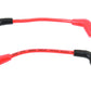 Accel 8mm red stainless steel spiral core ignition wire set 171099-R