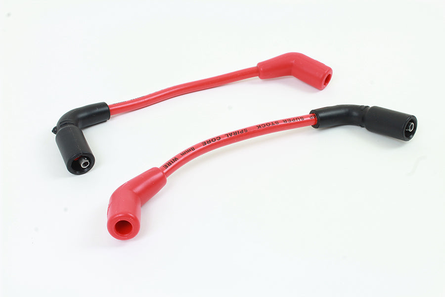 Accel 8mm stainless steel spiral core ignition wire set in red, model 171099-R