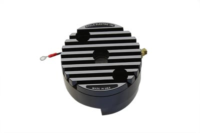 Cycle Electric CE-540L low output 12 volt regulator end cover in black