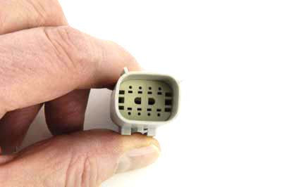 Namz NM-33482-0802 8-position male wire terminal connector, black electrical connector piece