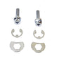 Colony 3252-6 chrome exhaust pipe locking bolt mounting kit over white background