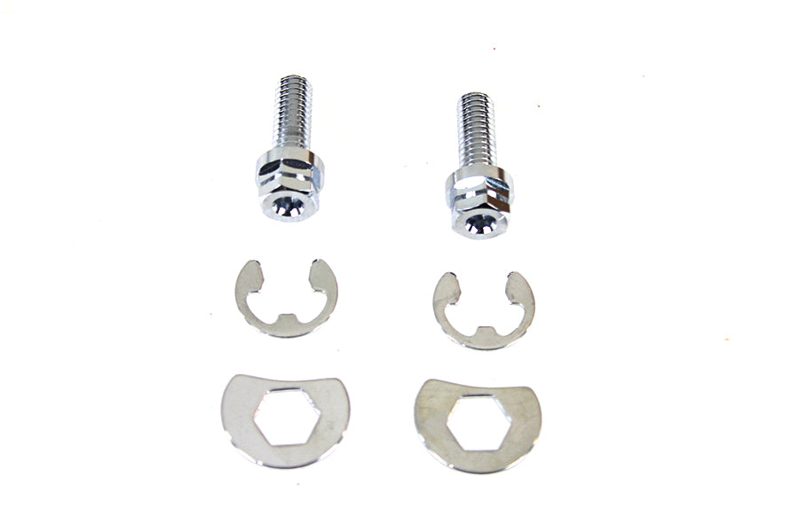 Colony 3252-6 chrome exhaust pipe locking bolt mounting kit over white background