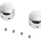 Colony 3274-2 domed front axle cover set, chrome plated finish for motorcycle wheel and tire assembly