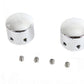 Colony 3274-2 chrome plated domed front axle cover set for motorcycle wheel and tire assembly