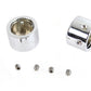 Colony 3274-2 domed front axle cover set in chrome plated finish for motorcycle wheel and tire components