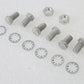 Colony 3276-14 front fender mounting kit, cadmium plated hardware displayed on a white background