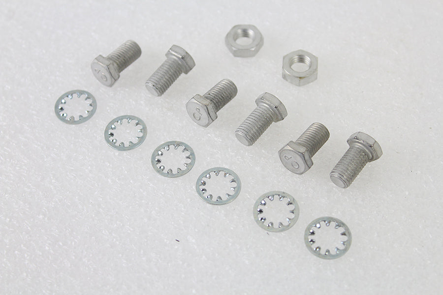 Colony 3276-14 front fender mounting kit, cadmium plated hardware displayed on a white background