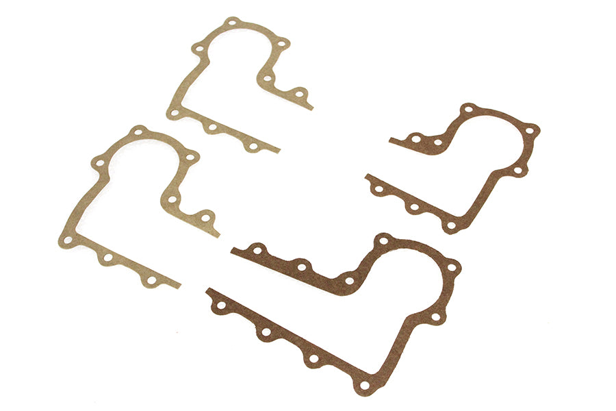 Colony 3282-4 Knucklehead engine rocker cover gasket set, black gaskets shown on white background