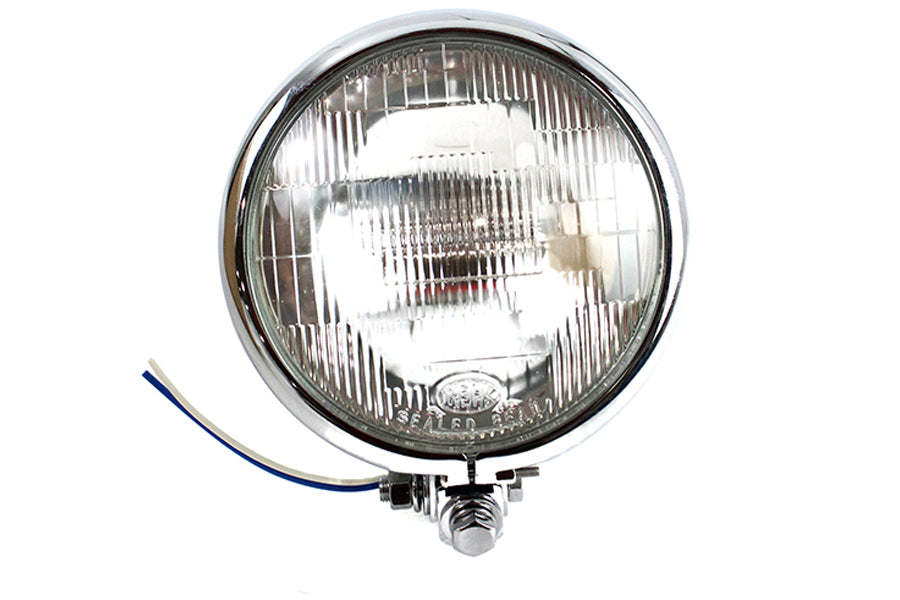 Wyatt Gatling 62017 5-3/4-Inch Round Headlamp Assembly, Chrome