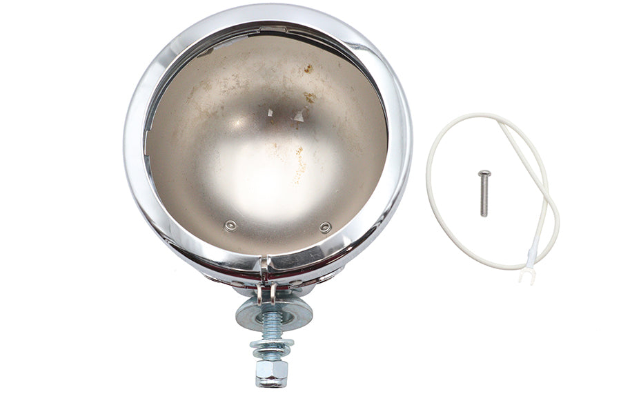 Wyatt Gatling Chrome Spotlamp Shell 70245 lighting fixture close-up