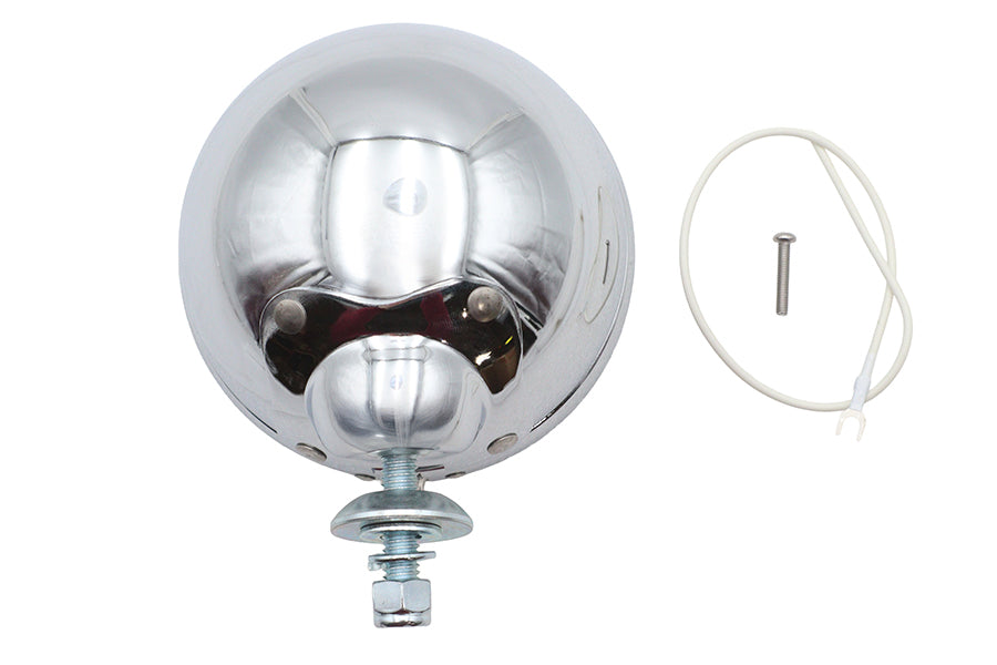 Wyatt Gatling Chrome Spotlamp Shell 70245 lighting fixture close-up