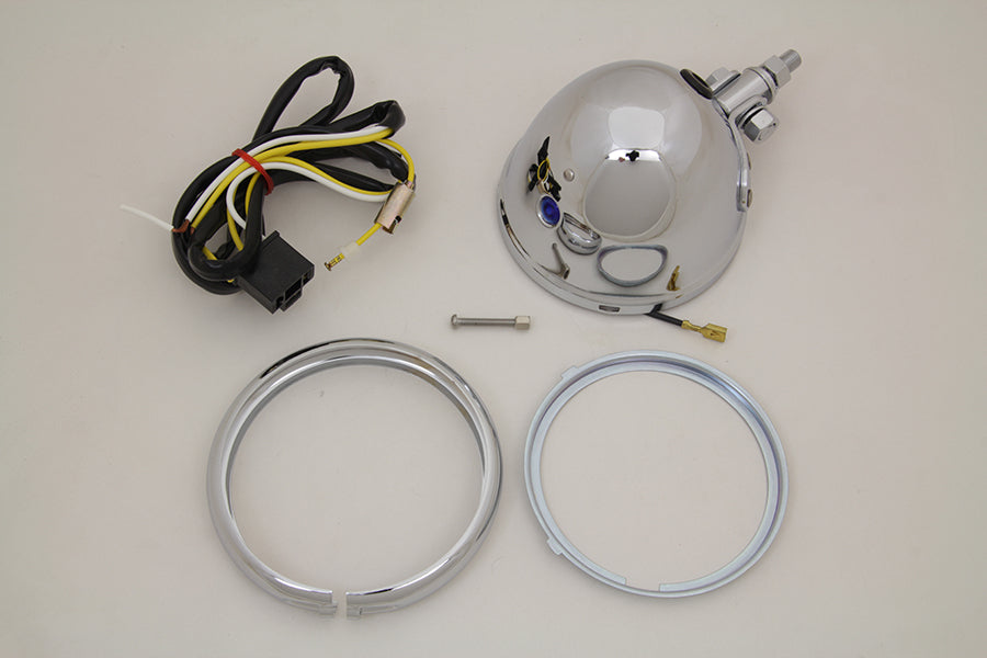 Wyatt Gatling 4-1/2-inch custom round headlamp shell, 62002 lighting component