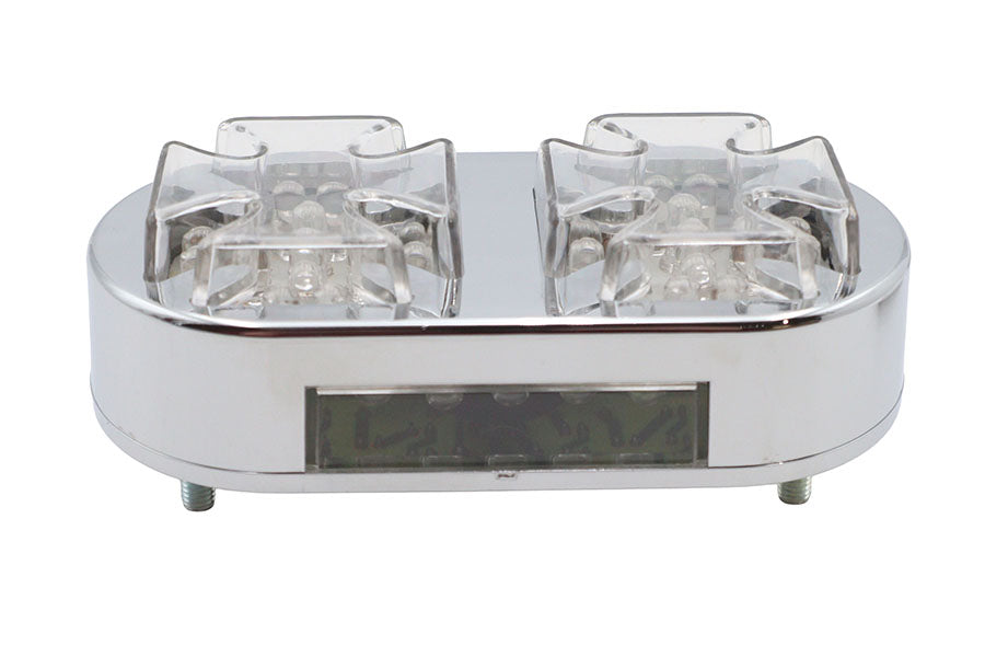 Wyatt Gatling Chrome Maltese Tail Lamp 33-0105